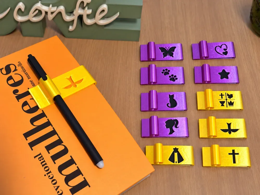 Porta-caneta para livro e caderno
